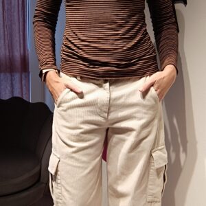Pantaloni cargo in velluto rocciatore "Beige"